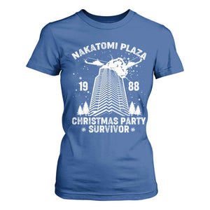 Nakatomi Plaza T Shirt For Women Christmas Party 1988 Survivor TS02 Royal Blue Print Your Wear