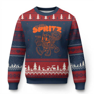 Aperitivo Spritz Ugly Christmas Sweater Funny Italiano Aperollin' Recipe TS02 Navy Red Print Your Wear
