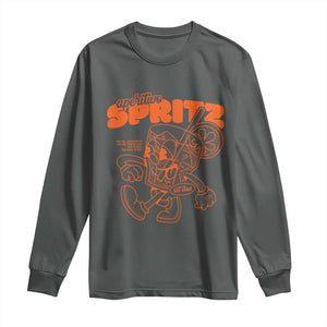 Aperitivo Spritz Long Sleeve Shirt Funny Italiano Aperollin' Recipe TS02 Dark Heather Print Your Wear