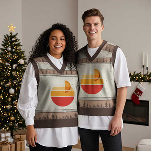 Aperol Spritz V-Neck Knit Sweater Vest Sprizz Summer Cocktail Lover Retro Sunset TS02 Mocha Mousse Print Your Wear
