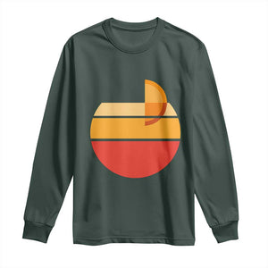 Aperol Spritz Long Sleeve Shirt Sprizz Summer Cocktail Lover Retro Sunset TS02 Dark Forest Green Print Your Wear