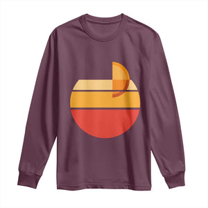 Aperol Spritz Long Sleeve Shirt Sprizz Summer Cocktail Lover Retro Sunset TS02 Maroon Print Your Wear