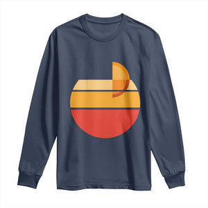 Aperol Spritz Long Sleeve Shirt Sprizz Summer Cocktail Lover Retro Sunset TS02 Navy Print Your Wear