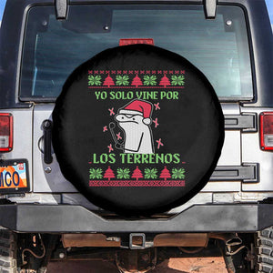 Funny Spanish Ugly Christmas Spare Tire Cover Yo Solo Vine Por Los Terrenos I'm Just Here For Feliz Navidad TS02 No hole Black Print Your Wear