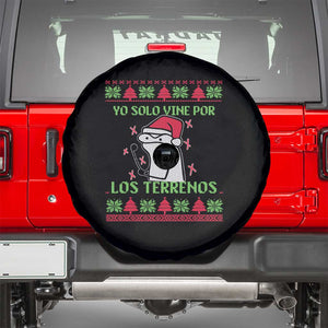 Funny Spanish Ugly Christmas Spare Tire Cover Yo Solo Vine Por Los Terrenos I'm Just Here For Feliz Navidad TS02 Black Print Your Wear