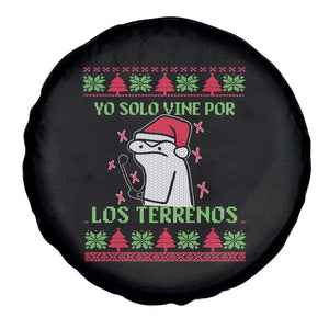 Funny Spanish Ugly Christmas Spare Tire Cover Yo Solo Vine Por Los Terrenos I'm Just Here For Feliz Navidad TS02 Print Your Wear