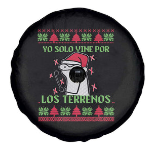 Funny Spanish Ugly Christmas Spare Tire Cover Yo Solo Vine Por Los Terrenos I'm Just Here For Feliz Navidad TS02 Print Your Wear
