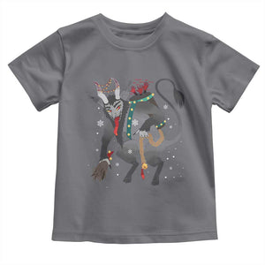 Christmas Merry Krampus Toddler T Shirt Naughty Horror Evil Xmas Psychobilly TS02 Charcoal Print Your Wear