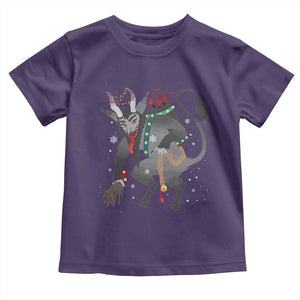Christmas Merry Krampus Toddler T Shirt Naughty Horror Evil Xmas Psychobilly TS02 Purple Print Your Wear