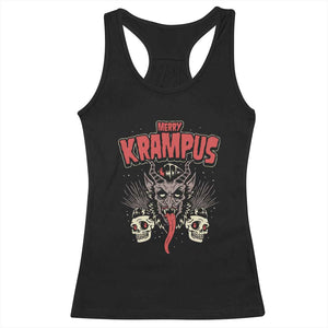 Merry Krampus Christmas Racerback Tank Top Naughty Xmas Psychobilly Horror TS02 Black Print Your Wear