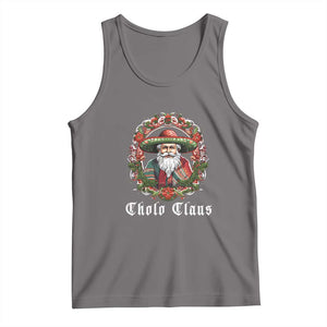 Mexican Christmas Cholo Claus Santa Tank Top Funny Xmas in Mexico Latin America TS02 Deep Heather Print Your Wear