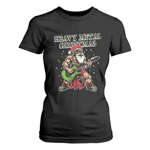 Heavy Metal Santa T Shirt For Women Playing Guitar Christmas Rock Music Lover TS02 Black Print Your Wear