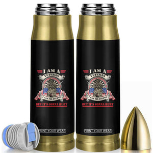 Funny Veteran Bullet Tumbler I Can Fix Stupid But It's Gonna Hurt TS02 Black Print Your Wear