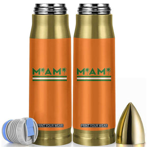 Retro Miami Palm Tree Bullet Tumbler Vintage South Florida Pride Distressed Orange and Green TS02 Orange Print Your Wear
