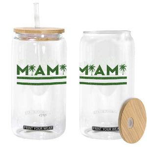 Retro Miami Palm Tree Glass Can Vintage South Florida Pride Distressed Orange and Green TS02 Print Your Wear