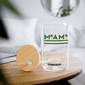 Retro Miami Palm Tree Glass Can Vintage South Florida Pride Distressed Orange and Green TS02 Print Your Wear