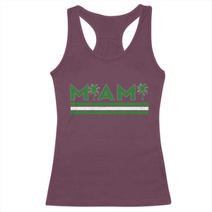 Retro Miami Palm Tree Racerback Tank Top Vintage South Florida Pride Distressed Orange and Green TS02 Maroon Print Your Wear