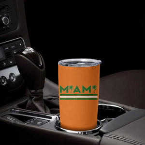 Retro Miami Palm Tree Tumbler Cup Vintage South Florida Pride Distressed Orange and Green TS02 Print Your Wear