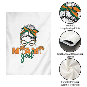Miami Girl Messy Bun Bandana Garden Flag South Florida Pride Palm Trees TS02 Print Your Wear