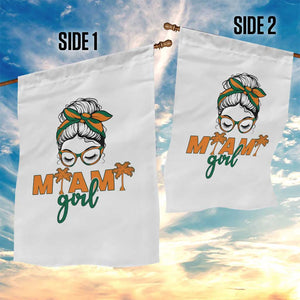 Miami Girl Messy Bun Bandana Garden Flag South Florida Pride Palm Trees TS02 Print Your Wear