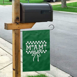 Preppy Miami Bow Aesthetic Garden Flag Cute Checkered Palm Tree College Girl TS02 Print Your Wear