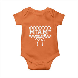 Preppy Miami Bow Aesthetic Baby Onesie Cute Checkered Palm Tree College Girl TS02 Orange Print Your Wear
