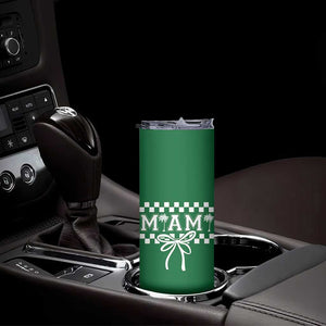 Preppy Miami Bow Aesthetic Skinny Tumbler Cute Checkered Palm Tree College Girl TS02 Print Your Wear