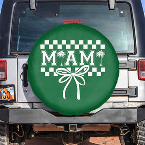 Preppy Miami Bow Aesthetic Spare Tire Cover Cute Checkered Palm Tree College Girl TS02 No hole Irish Green Print Your Wear
