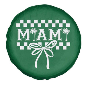 Preppy Miami Bow Aesthetic Spare Tire Cover Cute Checkered Palm Tree College Girl TS02 Print Your Wear