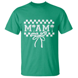 Preppy Miami Bow Aesthetic T Shirt Cute Checkered Palm Tree College Girl TS02 Irish Green Print Your Wear