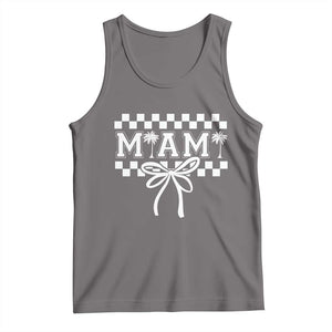 Preppy Miami Bow Aesthetic Tank Top Cute Checkered Palm Tree College Girl TS02 Deep Heather Print Your Wear
