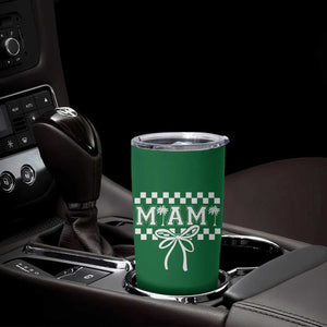 Preppy Miami Bow Aesthetic Tumbler Cup Cute Checkered Palm Tree College Girl TS02 Print Your Wear