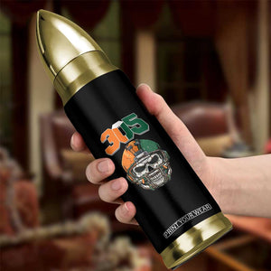 305 Football Warrior Skull Bullet Tumbler Orange and Green Miami Vibes TS02 Print Your Wear