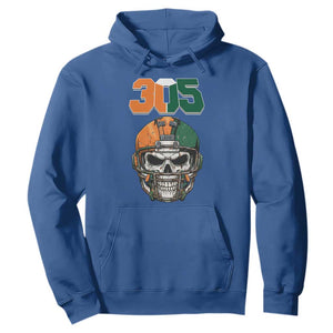 305 Football Warrior Skull Hoodie Orange and Green Miami Vibes TS02 Royal Blue Print Your Wear
