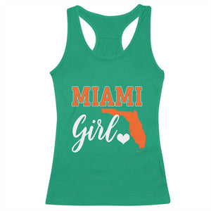 Miami Girl Pride Racerback Tank Top Florida State Map Local Love TS02 Irish Green Print Your Wear