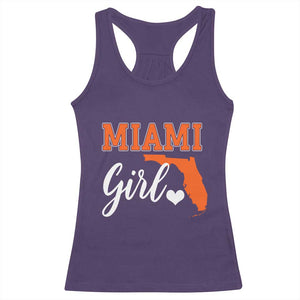 Miami Girl Pride Racerback Tank Top Florida State Map Local Love TS02 Purple Print Your Wear