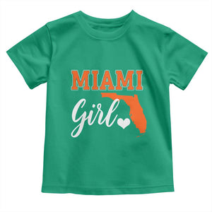Miami Girl Pride Toddler T Shirt Florida State Map Local Love TS02 Irish Green Print Your Wear