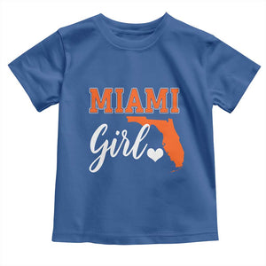 Miami Girl Pride Toddler T Shirt Florida State Map Local Love TS02 Royal Blue Print Your Wear