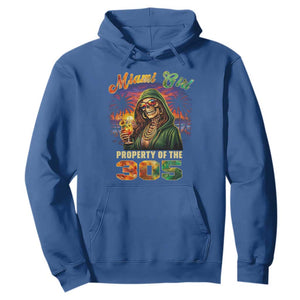 Miami Girl Skeleton Property of the 305 Hoodie Tropical City Florida Pride Street Style TS02 Royal Blue Print Your Wear