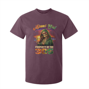 Miami Girl Skeleton Property of the 305 T Shirt For Kid Tropical City Florida Pride Street Style TS02 Maroon Print Your Wear