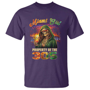 Miami Girl Skeleton Property of the 305 T Shirt Tropical City Florida Pride Street Style TS02 Purple Print Your Wear