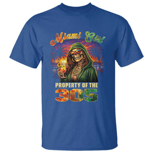 Miami Girl Skeleton Property of the 305 T Shirt Tropical City Florida Pride Street Style TS02 Royal Blue Print Your Wear