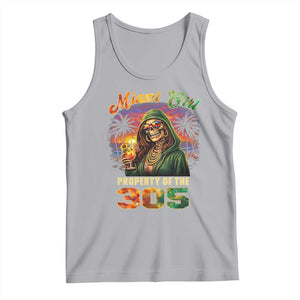 Miami Girl Skeleton Property of the 305 Tank Top Tropical City Florida Pride Street Style TS02 Athletic Heather Print Your Wear
