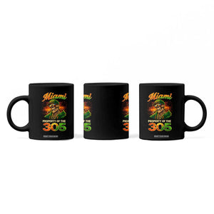 Miami Property of the 305 Skeleton Graphic Coffee Mug Street King with Sunset Florida Swag TS02 Print Your Wear