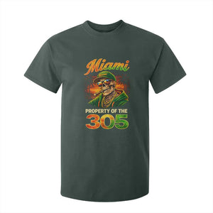 Miami Property of the 305 Skeleton Graphic T Shirt For Kid Street King with Sunset Florida Swag TS02 Dark Forest Green Print Your Wear