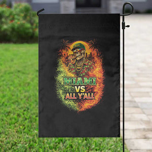 Miami vs All You All 305 Skeleton Flame Graphic Garden Flag Tropical City Pride Florida Love TS02 Print Your Wear
