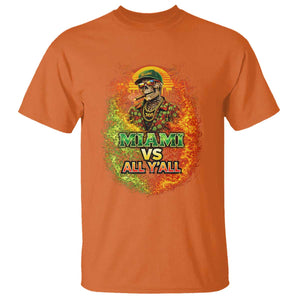 Miami vs All You All 305 Skeleton Flame Graphic T Shirt Tropical City Pride Florida Love TS02 Orange Print Your Wear