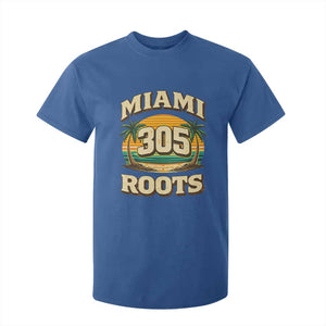 Vintage Miami 305 Roots T Shirt For Kid Retro Sunset Palm Trees Florida Natives TS02 Royal Blue Print Your Wear