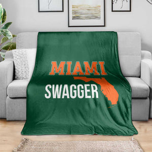 Miami Swagger Pride Throw Blanket Florida State Map Local Love TS02 Print Your Wear