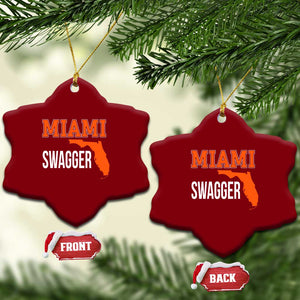 Miami Swagger Pride Ceramic Ornament Florida State Map Local Love TS02 Print Your Wear